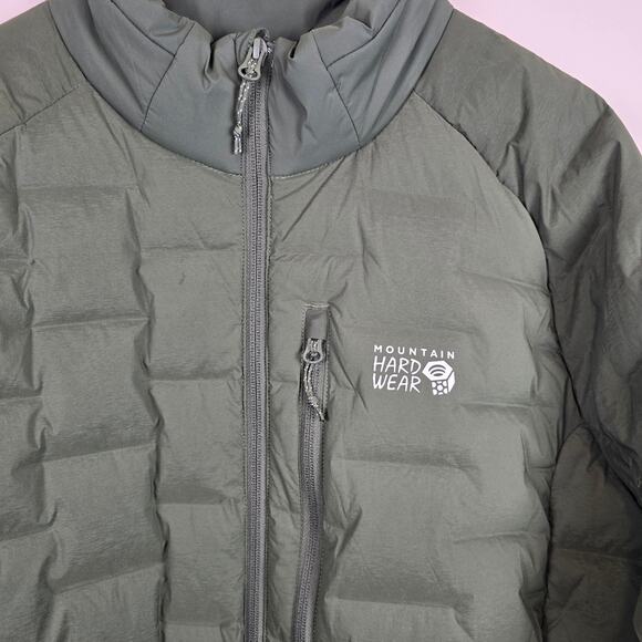 Mountain Hardwear Stretchdown Jacket Mens Size XXL Green Full Zip 700 Fill - Picture 2 of 5